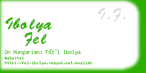 ibolya fel business card